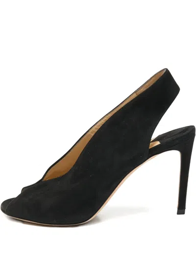 Pre-owned Jimmy Choo 90mm Leather Heeled Pumps In Black