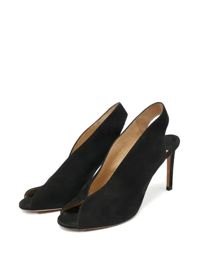 Pre-owned Jimmy Choo 90mm Leather Heeled Pumps In Black