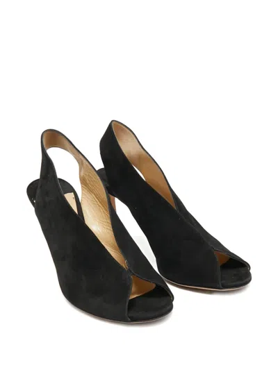 Pre-owned Jimmy Choo 90mm Leather Heeled Pumps In Black