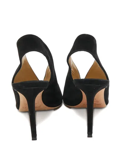 Pre-owned Jimmy Choo 90mm Leather Heeled Pumps In Black