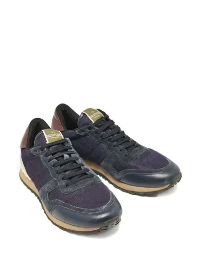 Pre-owned Valentino Garavani Rockrunner Sneakers In Blue