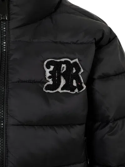 John Richmond Junior Logo-patch Padded Jacket In Black