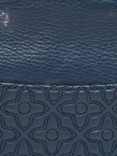 Pre-owned Tory Burch Medium Fleming Cross Body Bag In Blue
