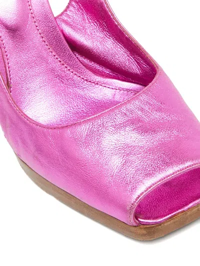 Pre-owned Sergio Rossi Vintage 100mm Patent-leather Slingback Pumps In Pink