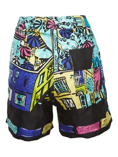 Pre-owned Pucci Printed Silk Shorts