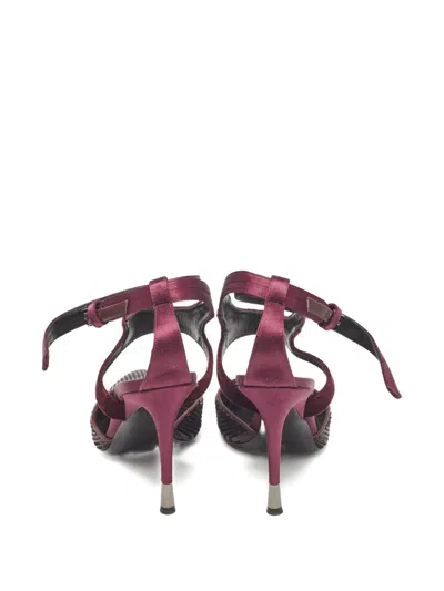 Pre-owned Tom Ford 110mm Sequinned Pumps In Purple
