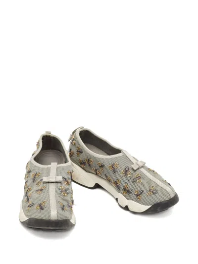 Pre-owned Dior Fusion-bee Sneakers In Gray