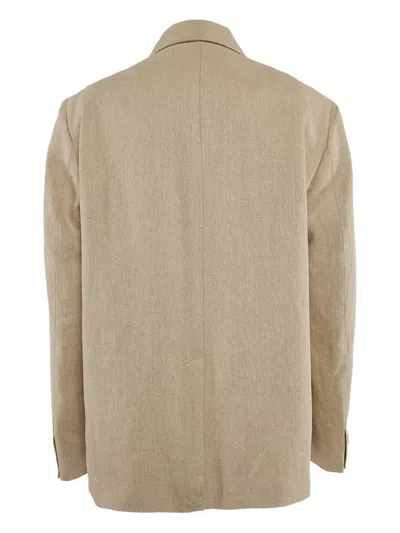 Pre-owned Jacquemus Linen Single-breasted Blazer In Neutral
