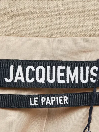 Pre-owned Jacquemus Linen Single-breasted Blazer In Neutral