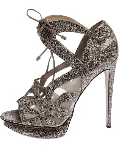 Pre-owned Nicholas Kirkwood Leather Platform Sandals In Black