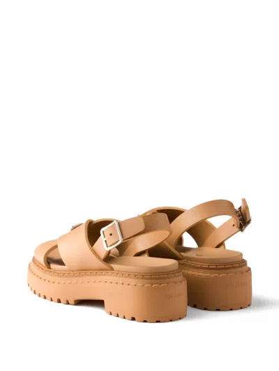 Prada 55mm Cross-strap Platform Sandals