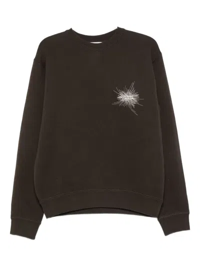 Isabel Marant Embroidered-details Crew-neck Sweatshirt In Green