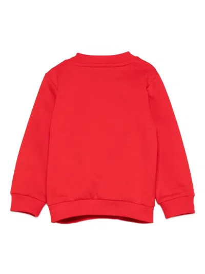 Moschino Teddy-appliqué Sweatshirt In Red