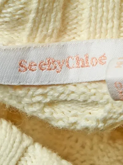 Pre-owned See By Chloé Button-detail Knitted Top In Neutral