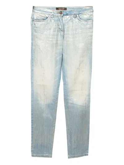 Pre-owned Roberto Cavalli Vintage Straight-leg Jeans In Blue