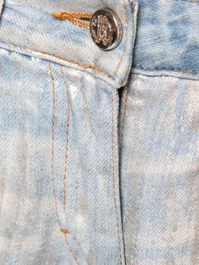 Pre-owned Roberto Cavalli Vintage Straight-leg Jeans In Blue
