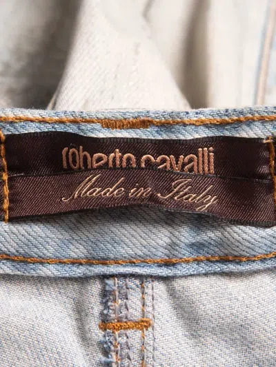 Pre-owned Roberto Cavalli Vintage Straight-leg Jeans In Blue