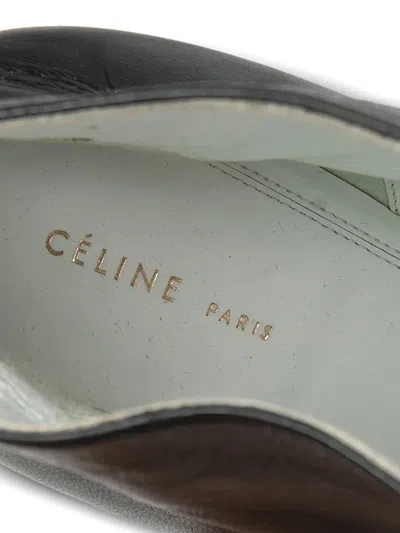 Pre-owned Celine Pointed-toe Leather Boots In Black