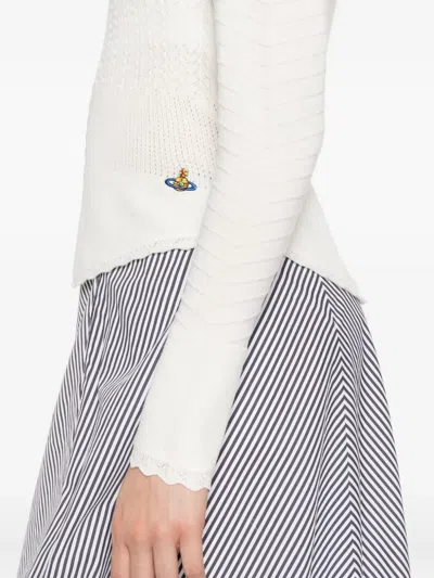 Vivienne Westwood Cut-out Knitted Top In White