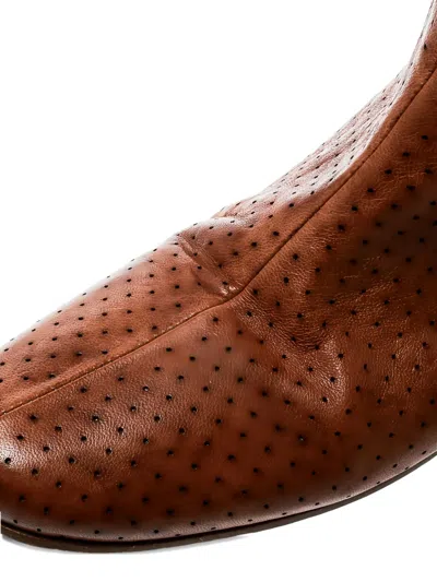 Pre-owned Prada Perforated Leather Mid-calf Boots