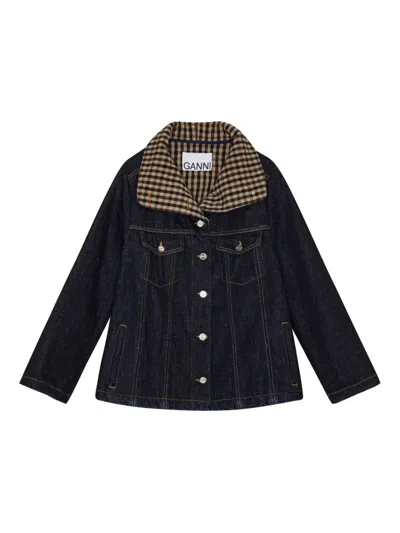 Ganni Neppy Denim Jacket In Blue