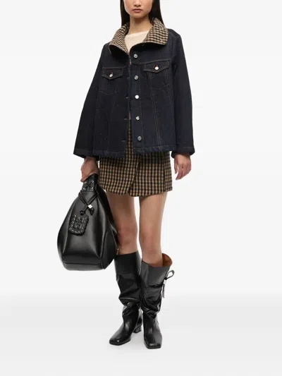 Ganni Neppy Denim Jacket In Blue