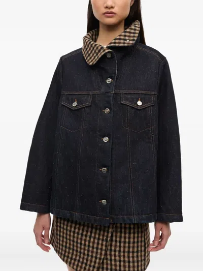 Ganni Neppy Denim Jacket In Blue