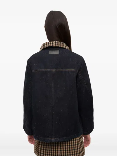 Ganni Neppy Denim Jacket In Blue