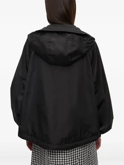 Ganni Nylon Blouson Jacket In Black