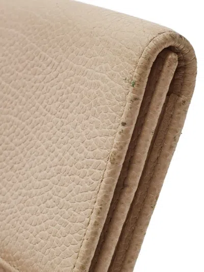 Pre-owned Carolina Herrera Vintage Leather Wallet In Neutral