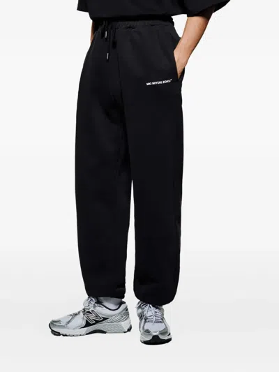 Mki Miyuki Zoku Logo-detail Cuffed Track Pants In Black