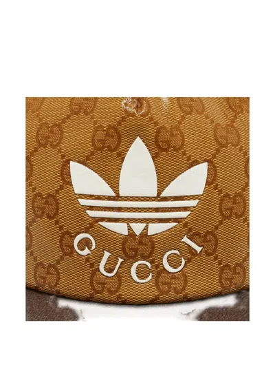 Pre-owned Gucci X Adidas Gg Monogram Baseball Cap In Brown