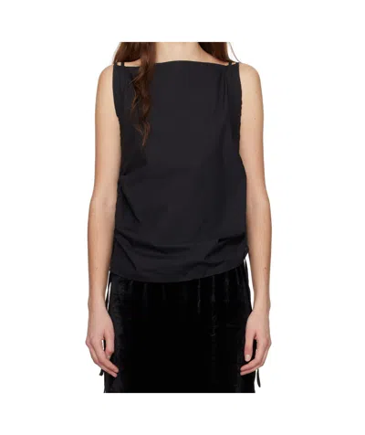 Baserange Black Pictorial Strap Tank Top In Black