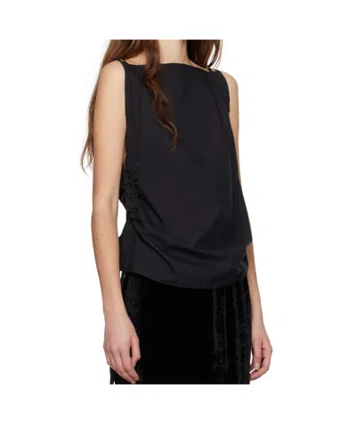 Baserange Black Pictorial Strap Tank Top In Black