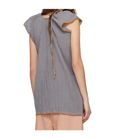Baserange Pleated Top In Gray