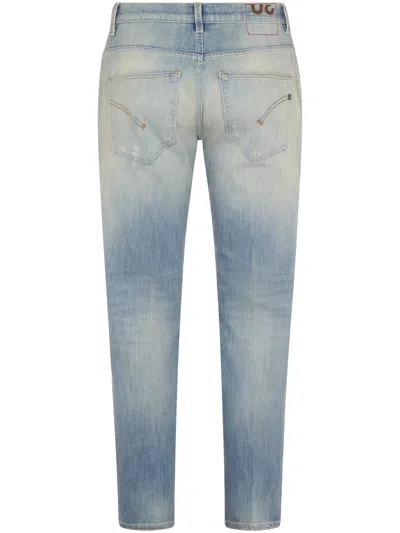 Dondup Light Blue Distressed Denim Trousers In Blue