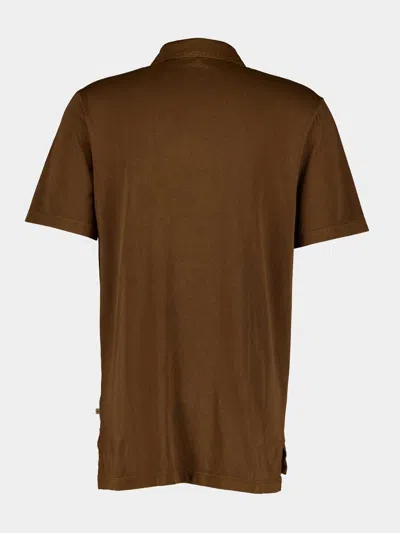 James Perse Short-sleeved Polo Shirt In Brown