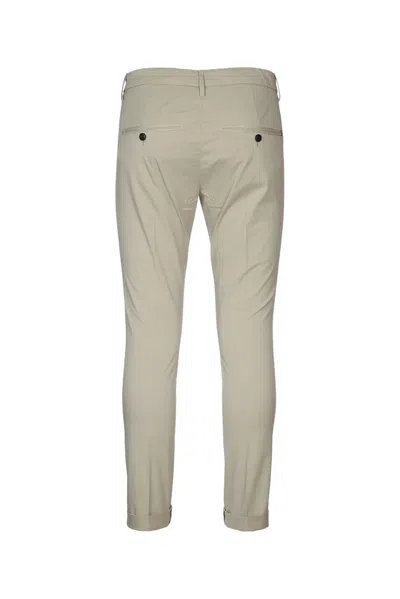 Dondup Trousers With Belt Loops And Pockets In Silver