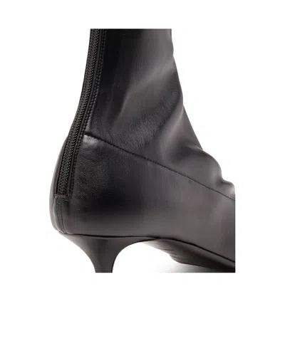 Diesel D-venus-stivali A Calzino Con Placca Oval D In Black