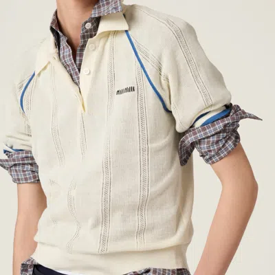 Miu Miu Cotton Knit Polo Shirt