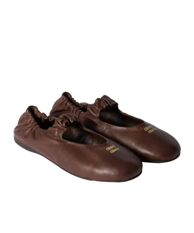 Miu Miu Nappa Leather Ballerinas