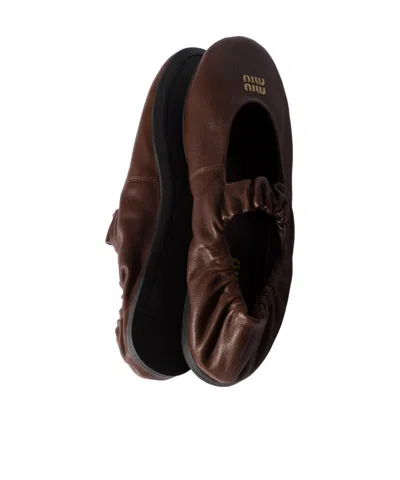 Miu Miu Nappa Leather Ballerinas
