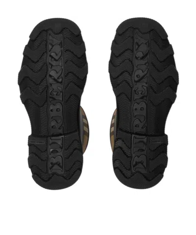 Burberry Marsh Stamp Rubber Ankle Boots In Black