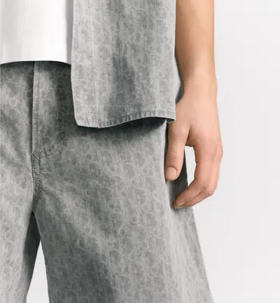 Dior Oblique Bermuda Shorts In Gray