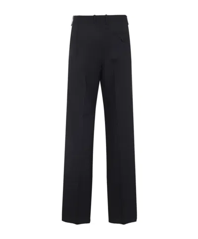 Bottega Veneta Straight Wool Casual Pants In Black