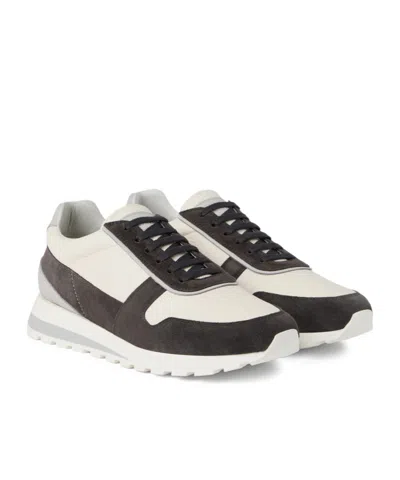 Brunello Cucinelli Suede Panelled Trainers In Black