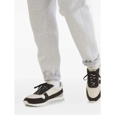 Brunello Cucinelli Suede Panelled Trainers In Black