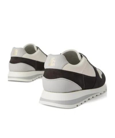 Brunello Cucinelli Suede Panelled Trainers In Black
