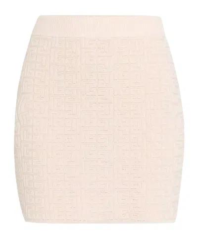 Balmain Knit Short Skirt Clothing In White