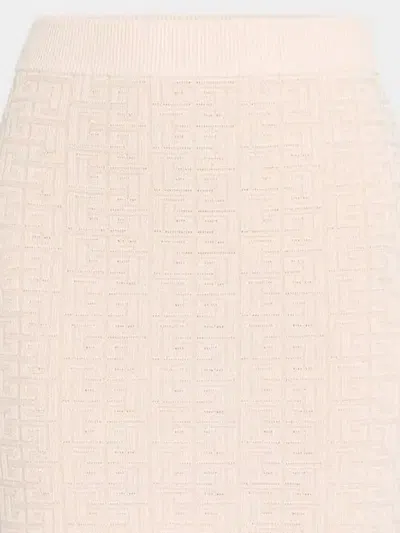 Balmain Knit Short Skirt Clothing In White